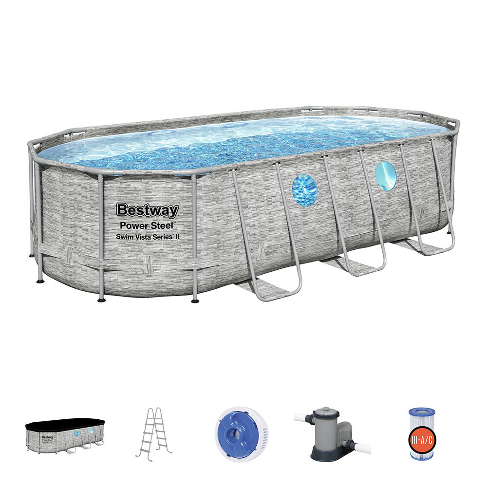 Bestway Power Steel Swim Vista Series II  Above Ground Pool Set 549x274x122 3/7