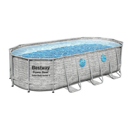 Bestway Power Steel Swim Vista SeriesII Aufstellpool Komplett-Set 549x274x122cm