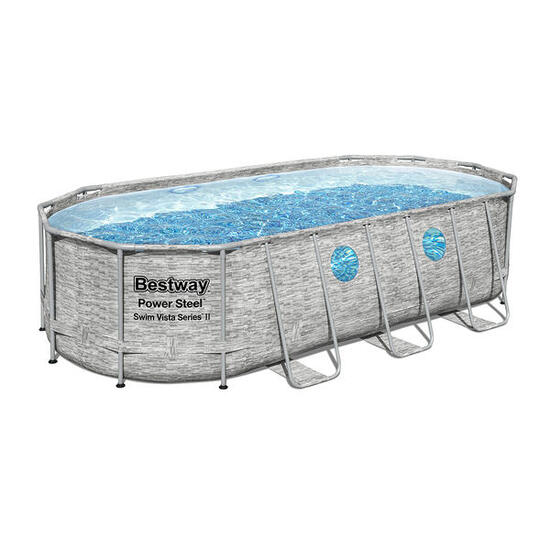 Bestway Power Steel Swim Vista SeriesII Aufstellpool Komplett-Set 549x274x122cm