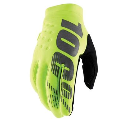 Brisker thermische handschoenen - fluo geel / zwart