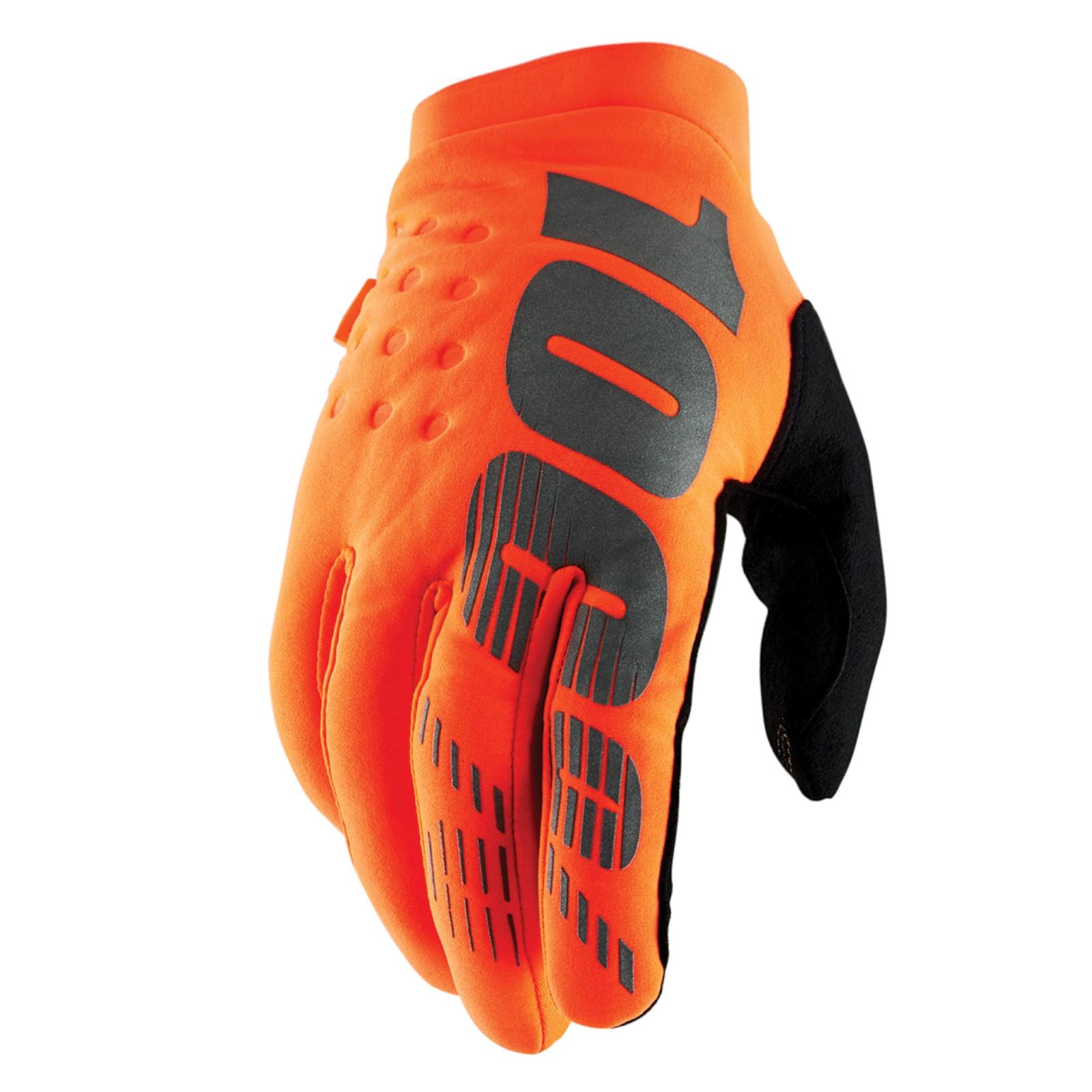 100% - Gants Thermiques Brisker - Orange/black - Gants - Jaune|noir|orange -  8 À 10 Ans - Decathlon