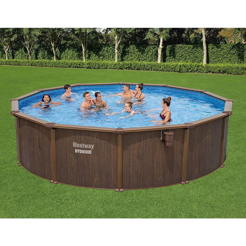 Bestway Hydrium Steel Wall Above Ground Pool Set Round 5.49 m x 1.32 m 3/7