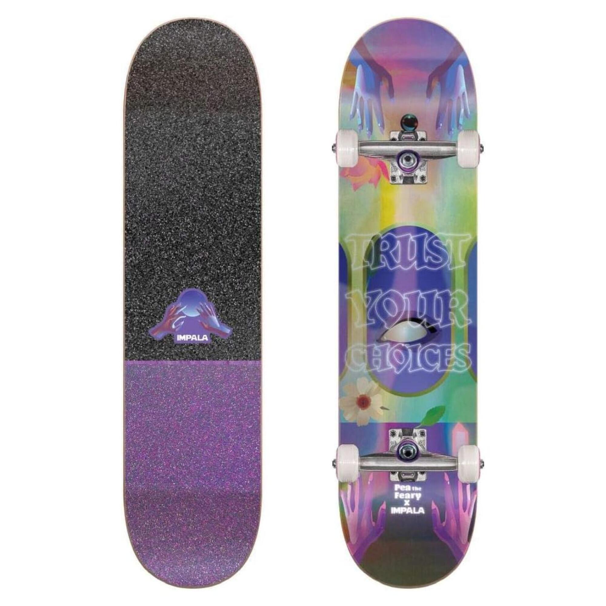 Skateboard Complet Impala 7,75" - Planche Rose, Idéal Débutants Adultes/enfants, Neuf