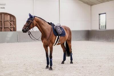 Zadeldoek glitter rope jumping navy pony