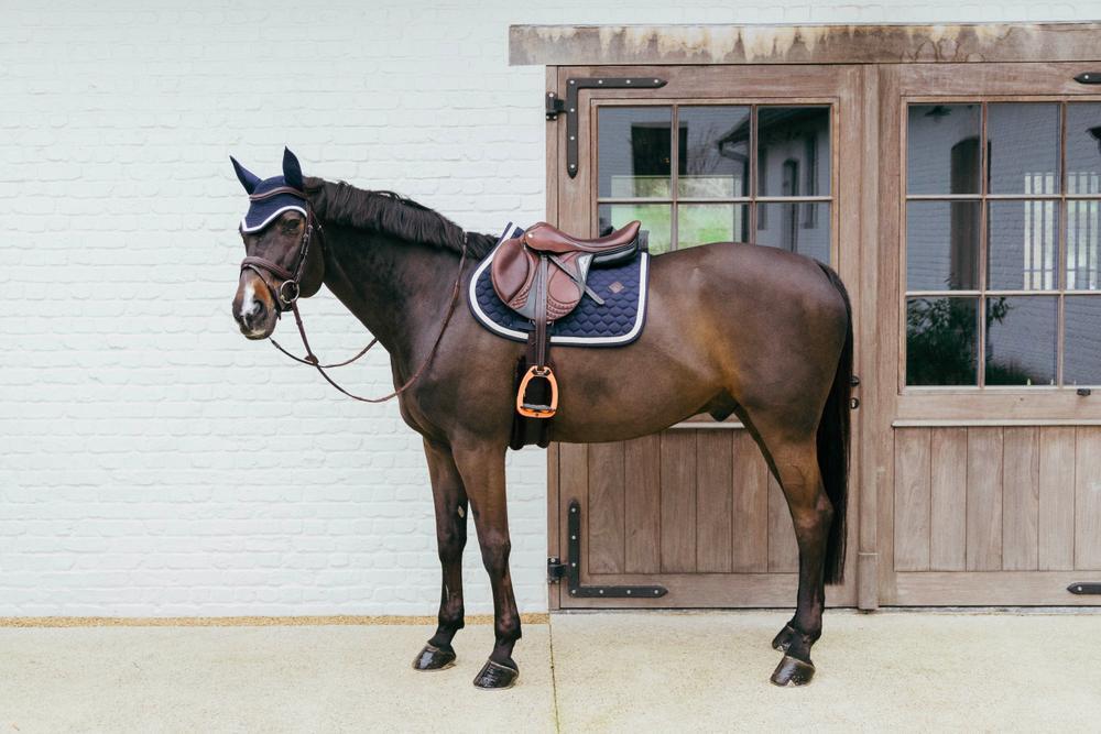 Zadeldoek met gevlochten koord jumping marine - FULL 2/4