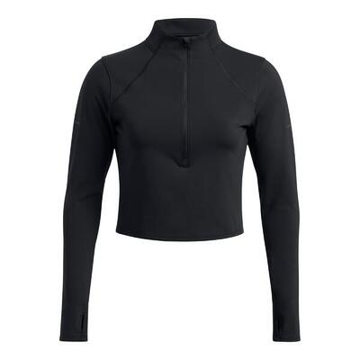Dames sweater met 1/2 rits van gebreid materiaal under armour launch elite