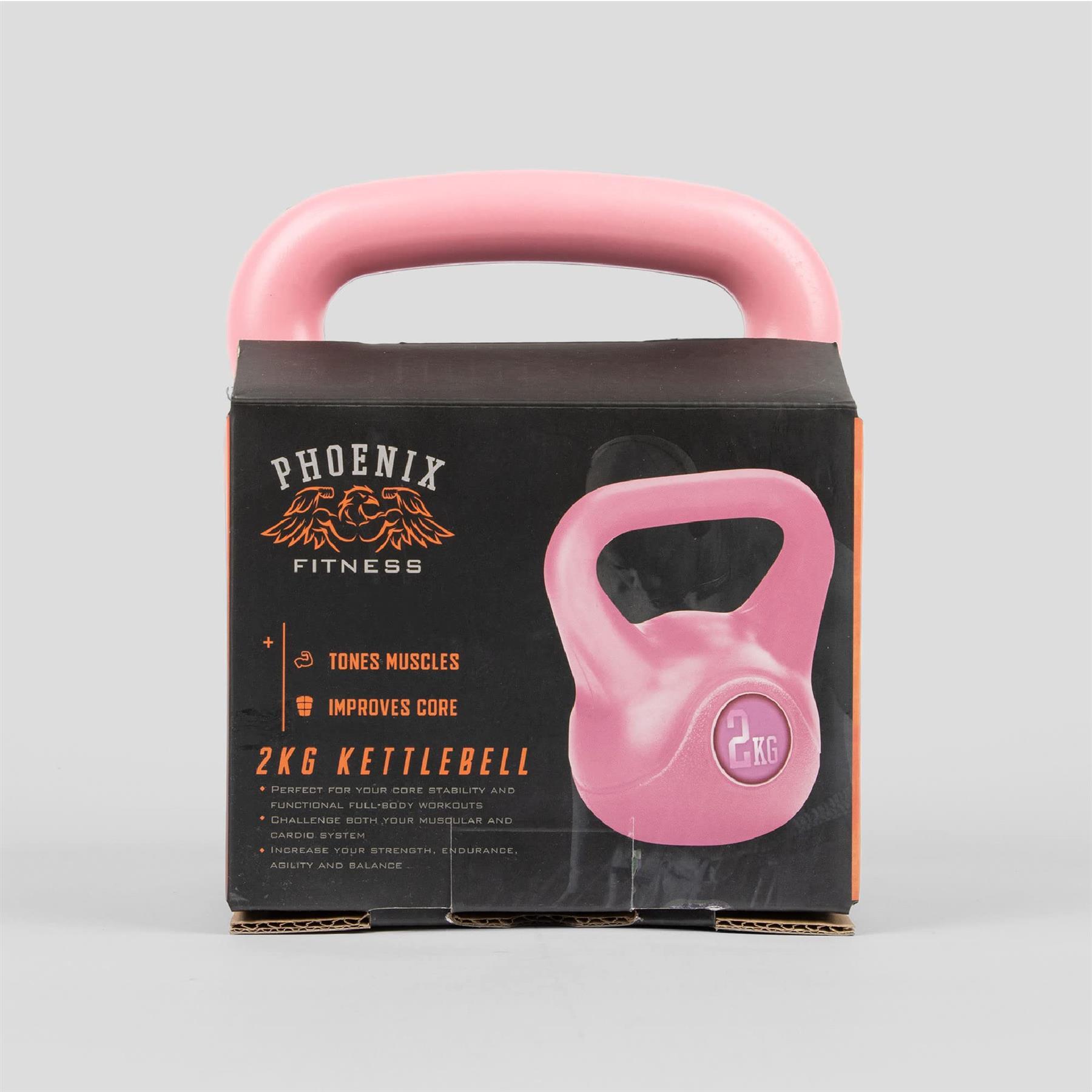 Phoenix Fitness 2kg Pink Kettlebell 6/7