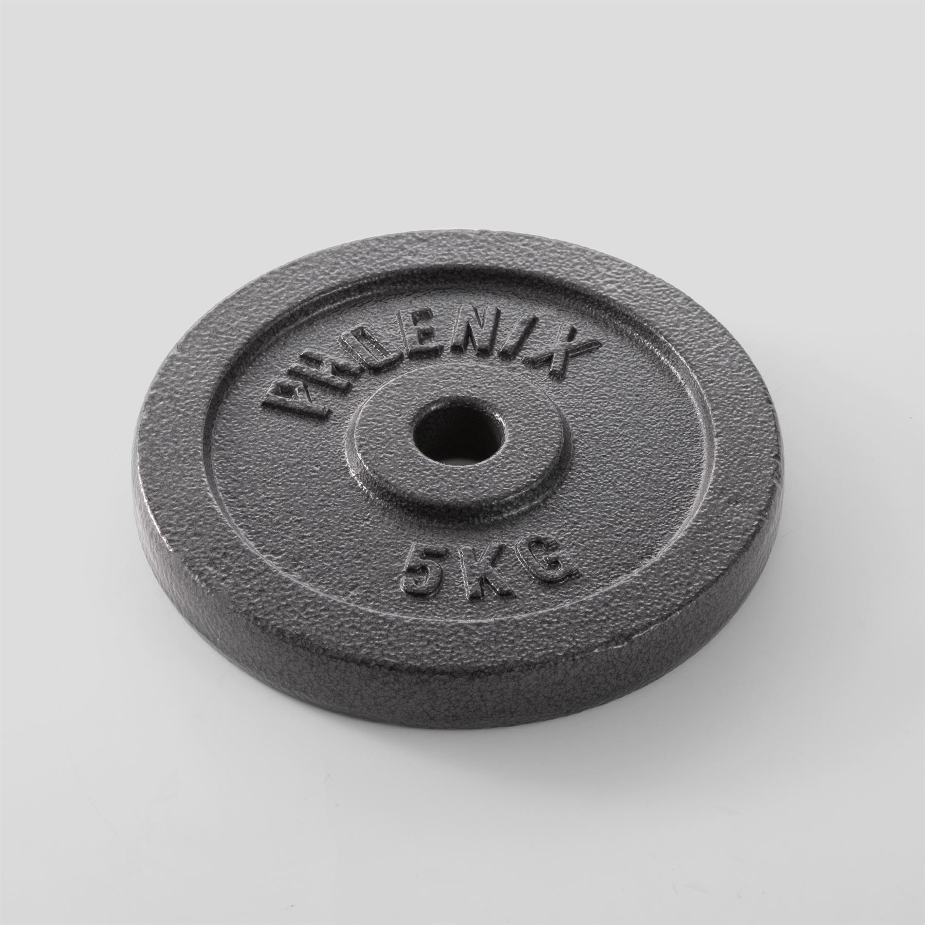 PHOENIX FITNESS Phoenix Fitness Cast Iron Weight Plates 5kg 1inch hole