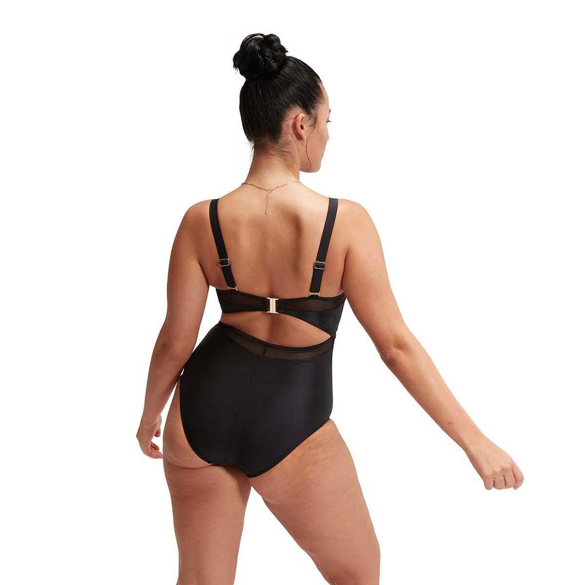 Maillot de bain 1 pièce femme Speedo Eco Mesh Detail 1p Bla 4/7