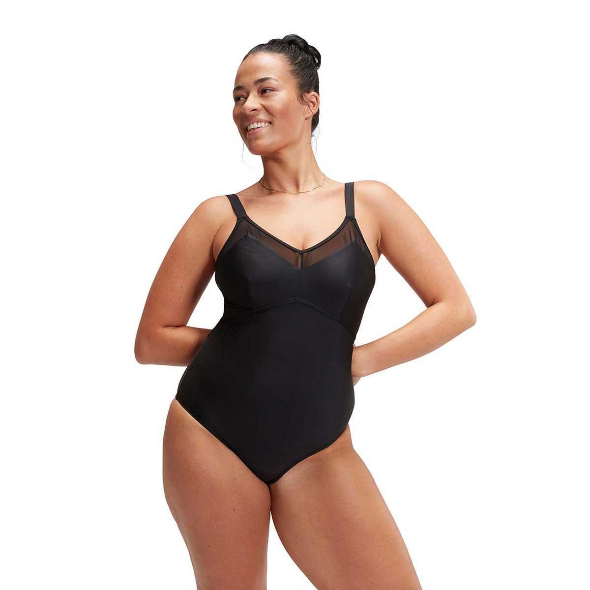 Maillot de bain 1 pièce femme Speedo Eco Mesh Detail 1p Bla 2/7