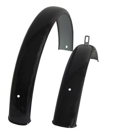 Büchel Schutzblechset Universal 20", schwarz, ohne Streben,Radius 275 mm