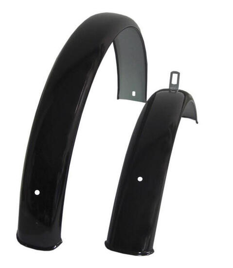 Büchel Schutzblechset Universal 20", schwarz, ohne Streben,Radius 275 mm