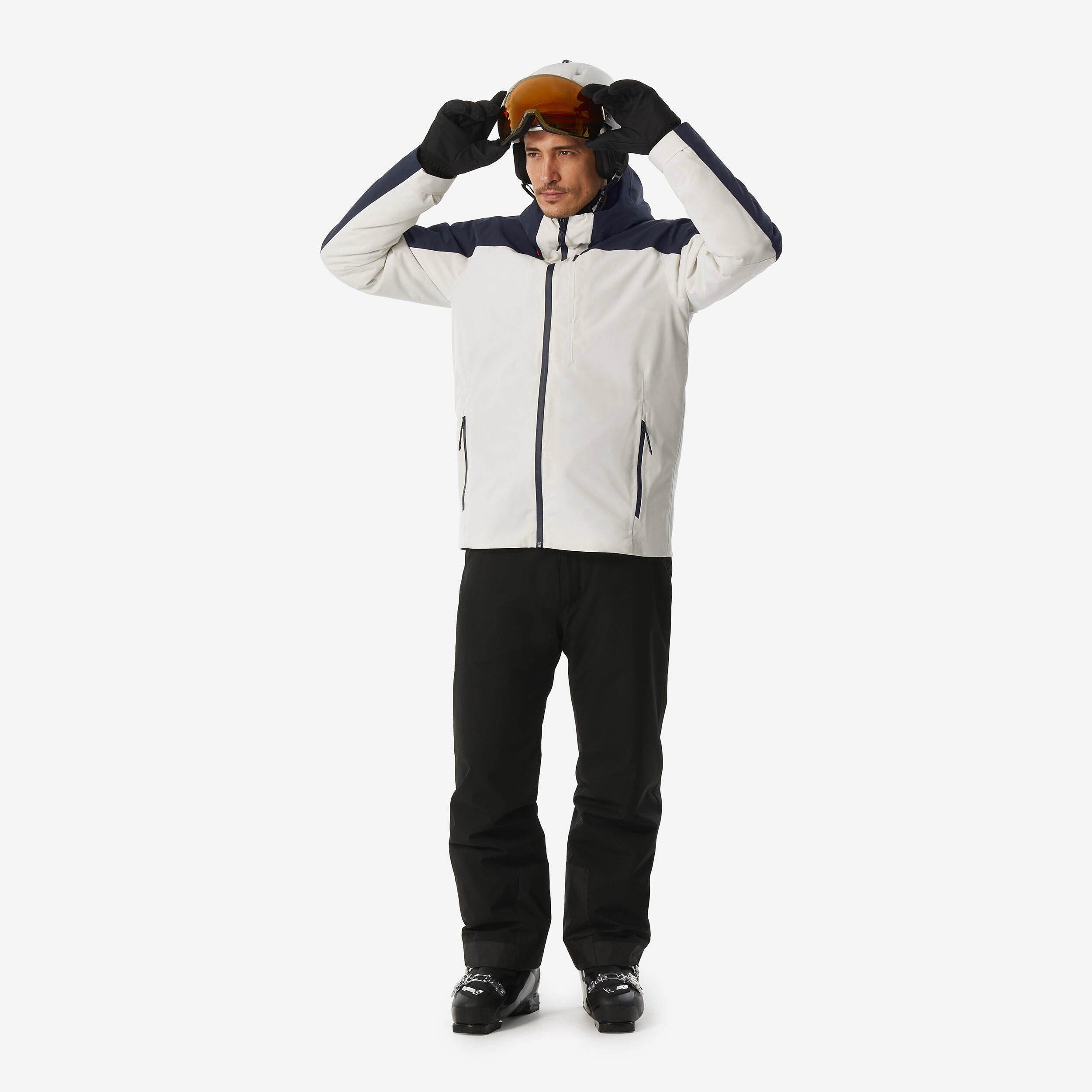 Tweedehands - Warme en waterdichte ski-jas voor heren 500 grijs... - ZEER GOED 3/5
