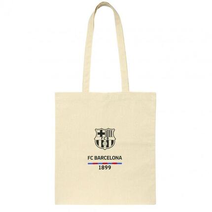 FC Barcelona torba na zakupy płóciennaTote Bag beżowa