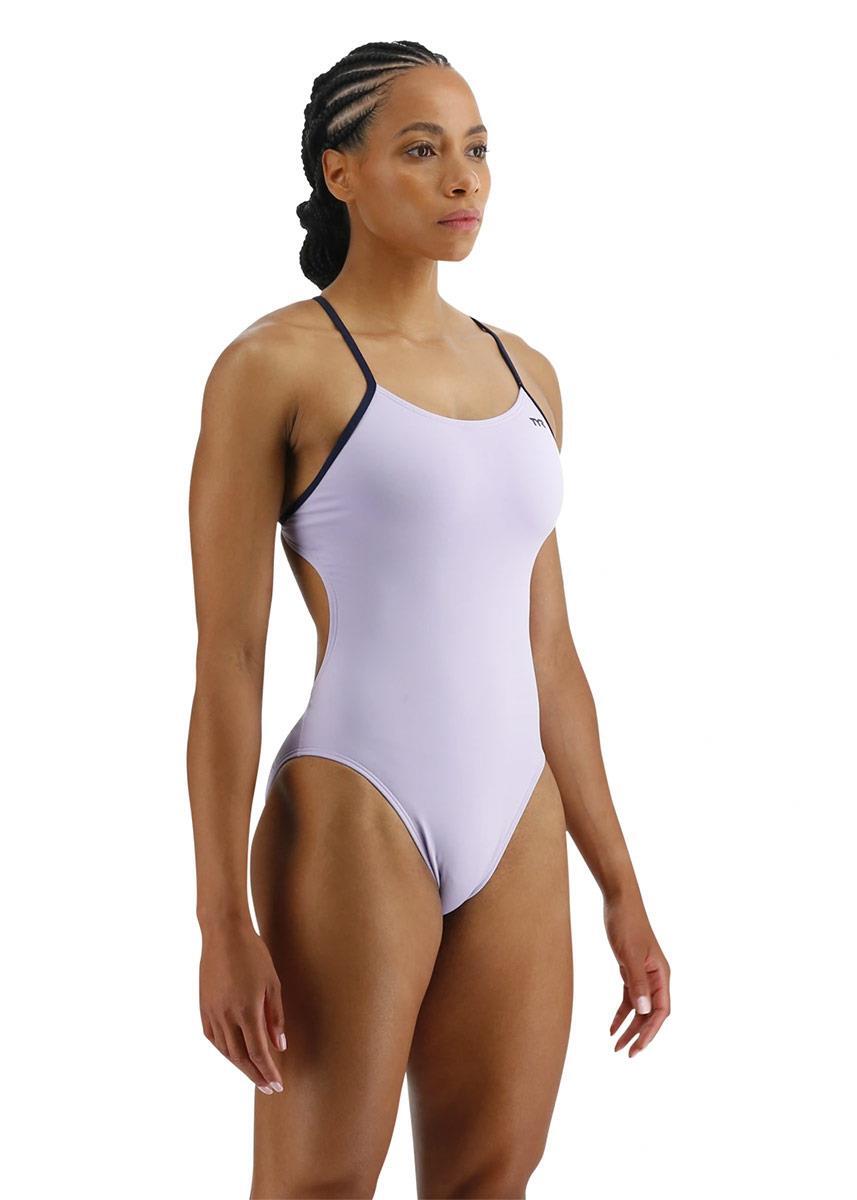 Traje de baño TYR con corte liso y corte en la parte delantera - Lavanda 4/6
