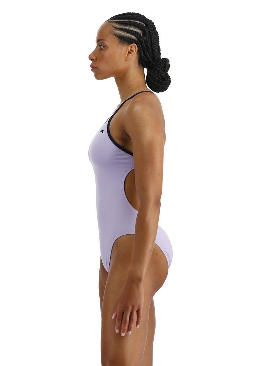 Traje de baño TYR con corte liso y corte en la parte delantera - Lavanda 3/6