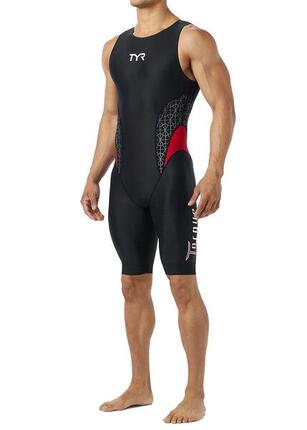TYR Hommes Torque Pro Swimskin - Noir/Rouge