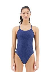 Maillot de bain TYR à découpes croisées - Bleu marine
