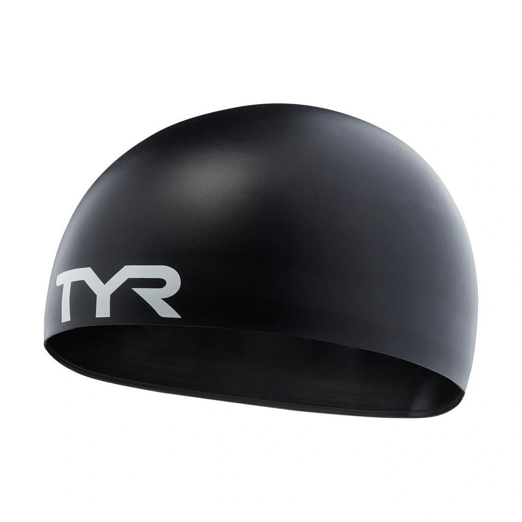 TYR Stealth-X Silicone Racing Swim Cap Hypoallergenic Wrinkle-Free