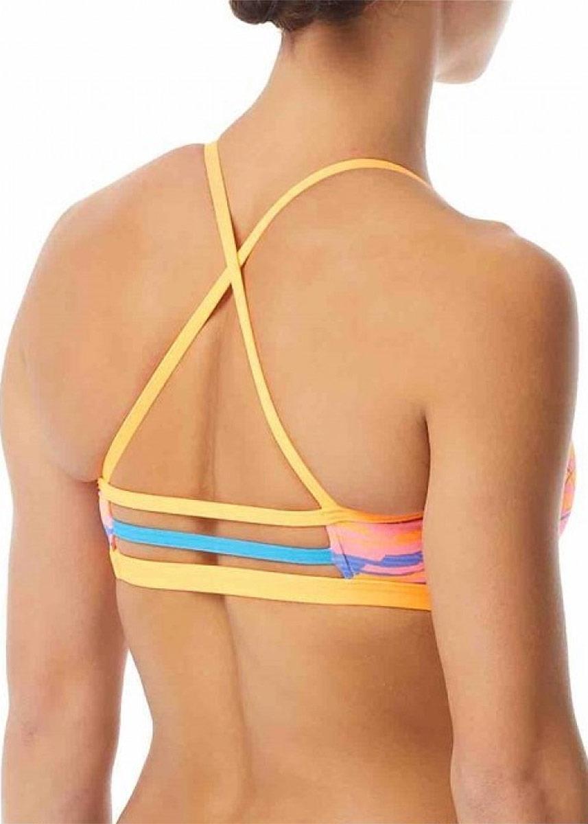 TYR Haut de bikini Wave Rider pour femme - Rose/Bleu 2/3