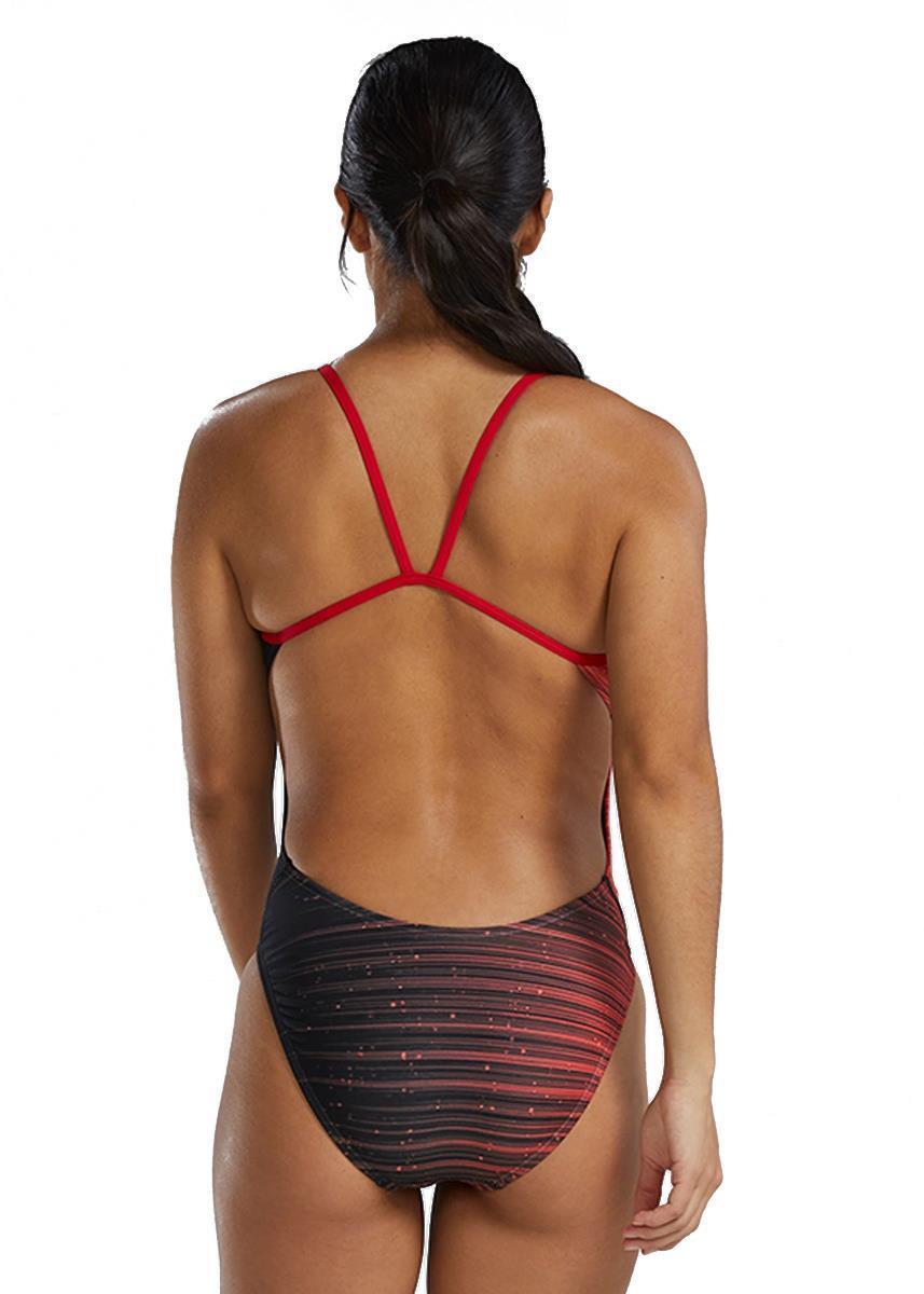 Costume da bagno TYR CutoutFIt Durafast Elite Speedwarp - Rosso 2/4