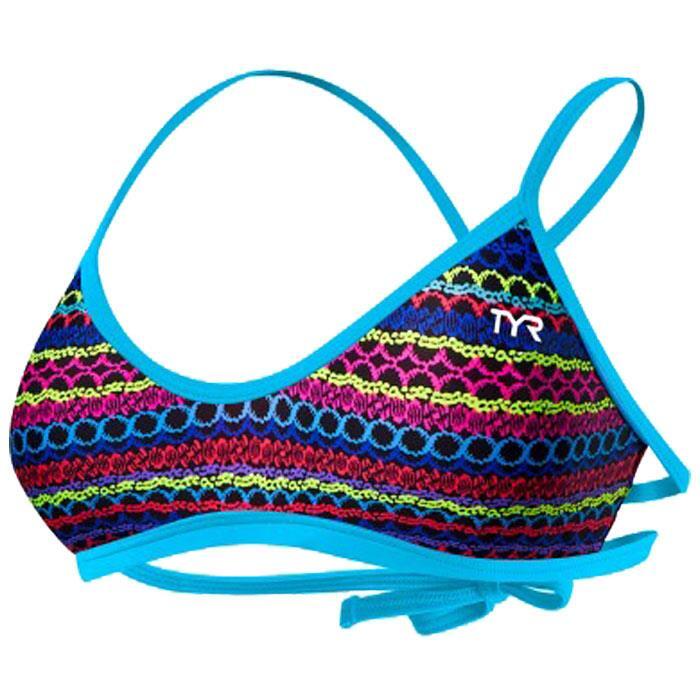 TYR TYR Women's Morocco Mojave Tieback Swim Bikini Top - Blue