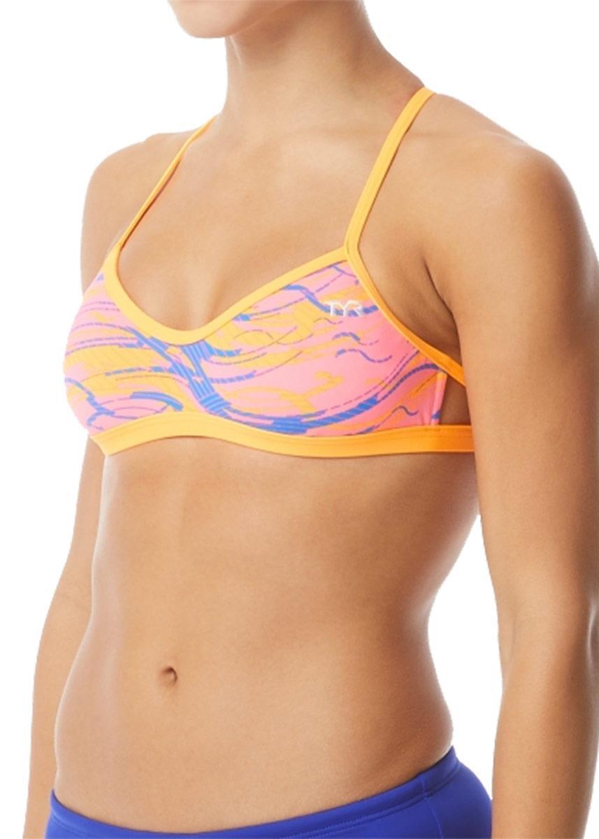 TYR TYR Wave Rider Mojave Tieback Bikini Top - Pink/Blue
