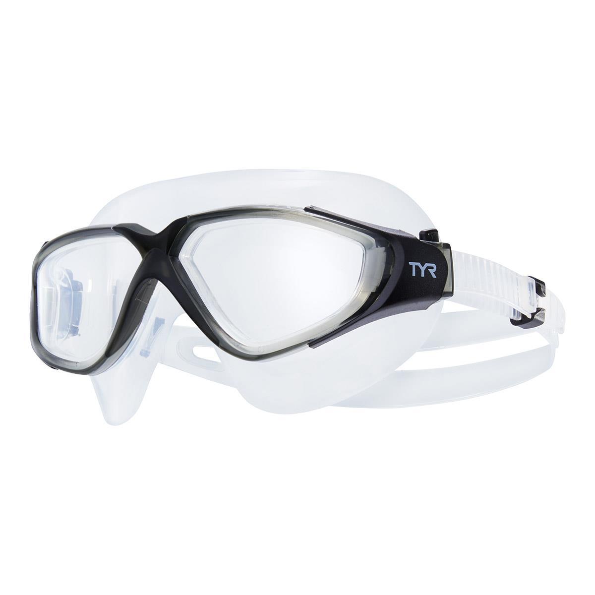 TYR TYR Rogue Adult Fit Swim Mask - Clear/Black/Grey