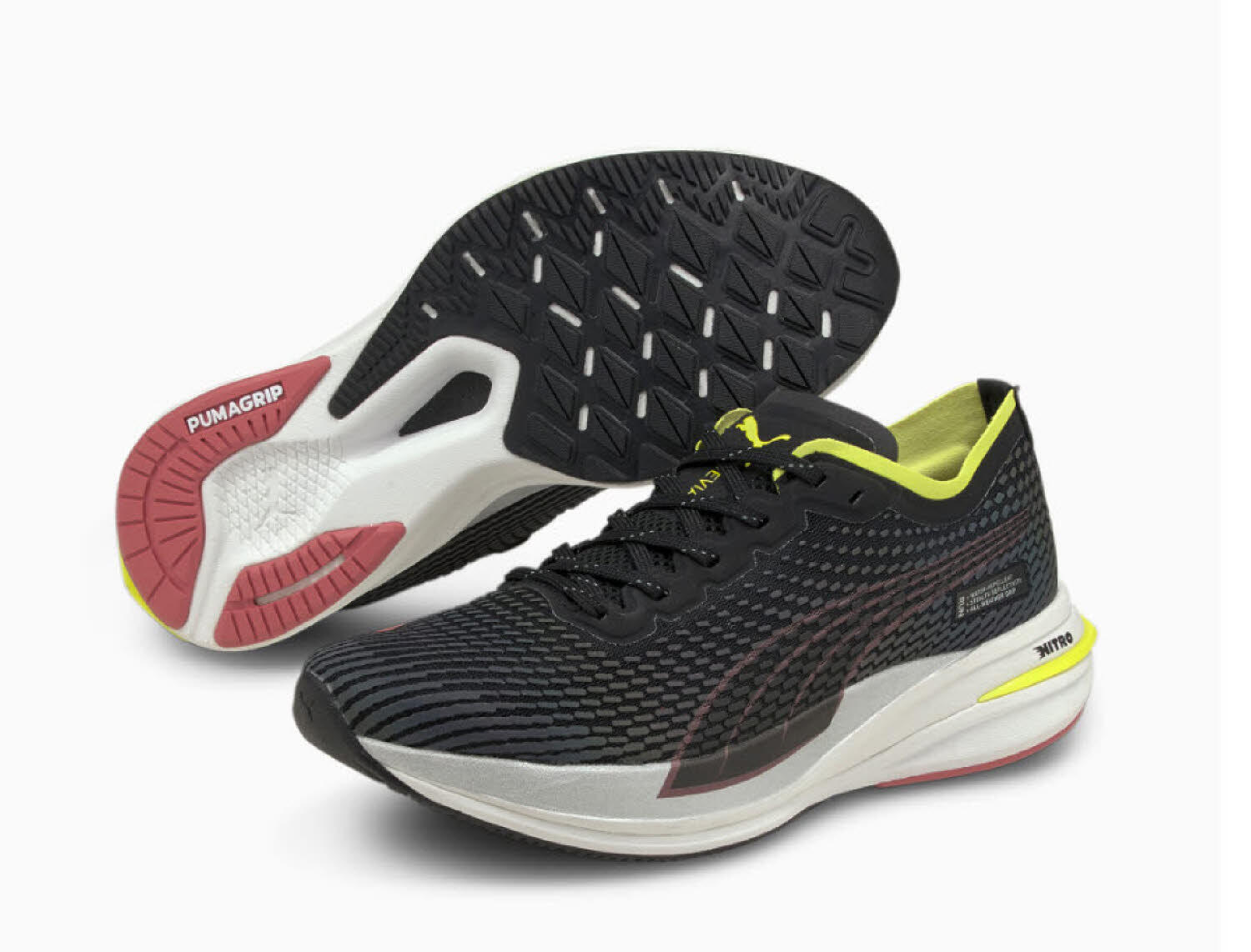 Scarpe da corsa donna Puma Deviate Nitro WTR nere 3/5
