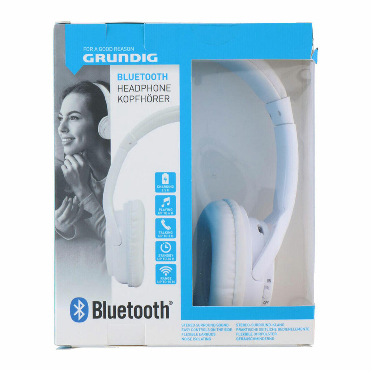 Auriculares de Diadema Plegables con Bluetooth Grundig Blanco 3/3