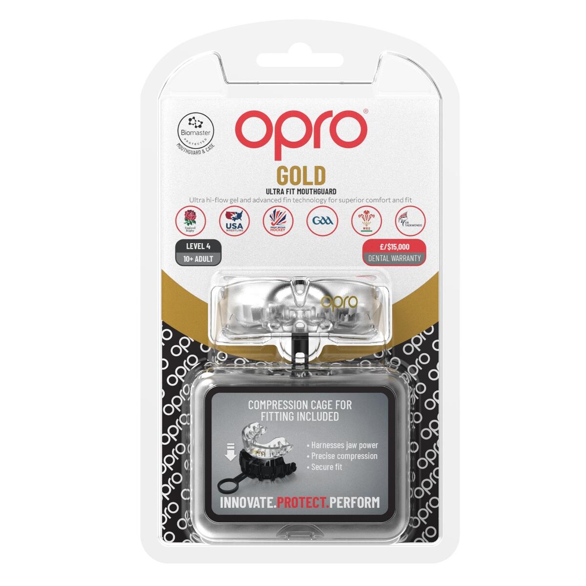 Opro Gold Ultra Fit Mouthguard Senior 2/3