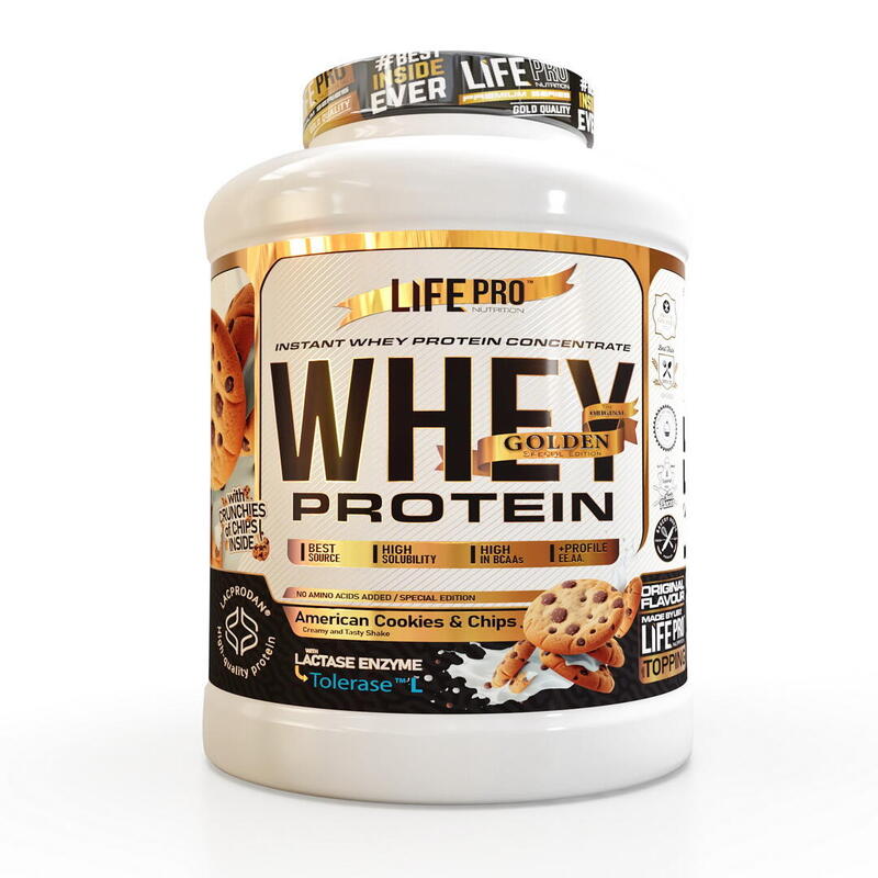 Whey gourmet edition - 2kg Cookies chips de chocolate da LifePRO Exclusivo online      94,00€  Preço por quantidade 47,00€kg LIFE PRO NUTRITION Whey gourmet edition - 2kg Cookies chips de chocolate da LifePROVendido e expedido por: GladiatorFit EU  