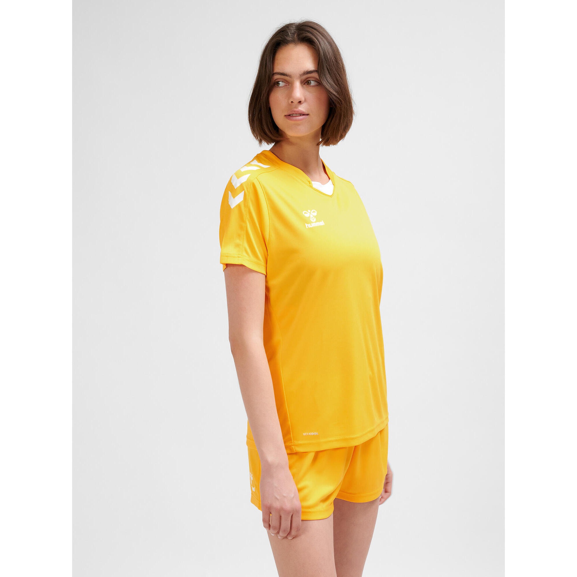 Hummel - Enfiler T-shirt Hmlcore Femme Hummel - T-shirt Manches Courtes - Jaune|orange - 42 M/l - Decathlon