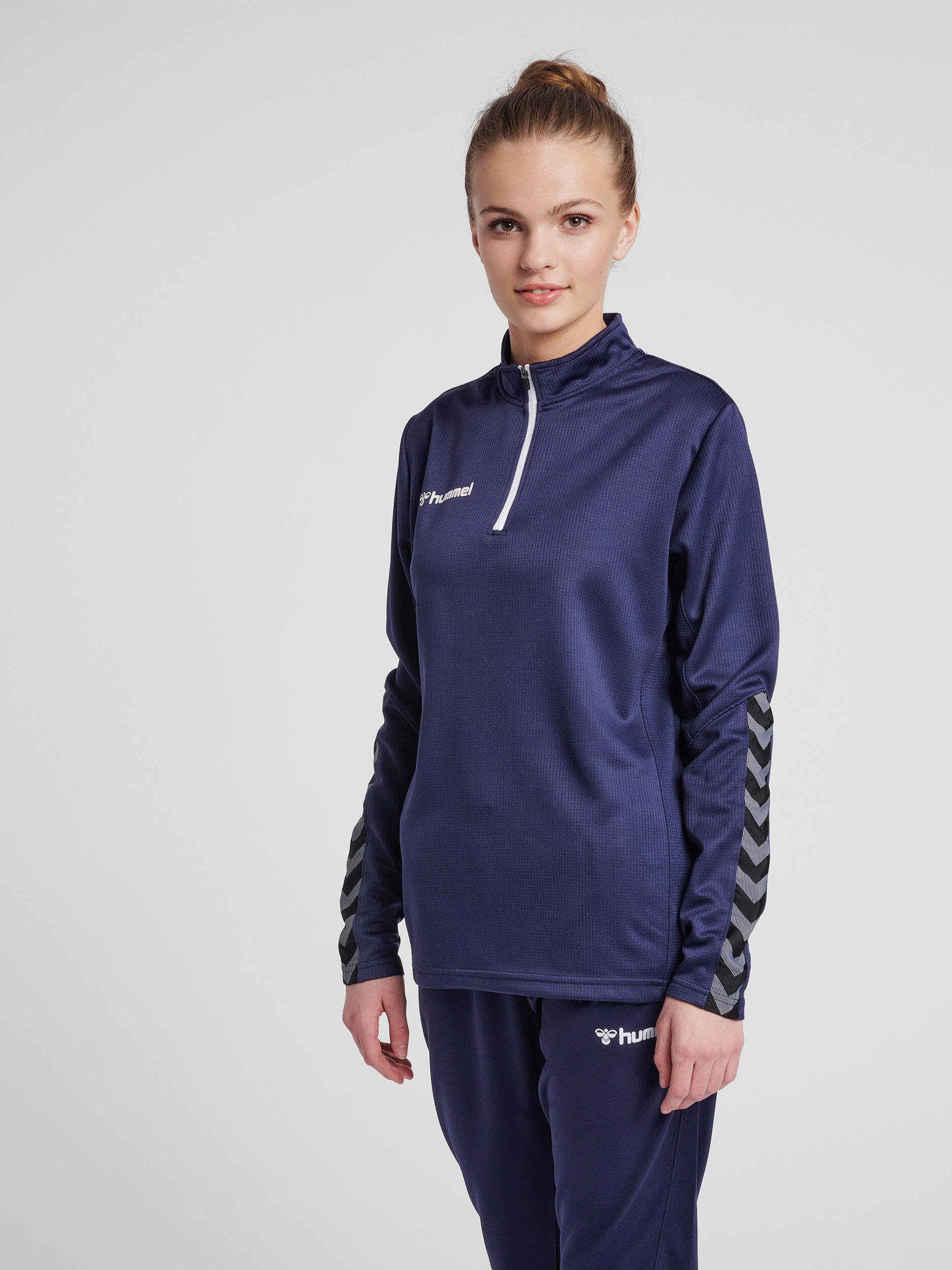 Hmlauthentic half zip sweatshirt woman zipped neck sweatshirt