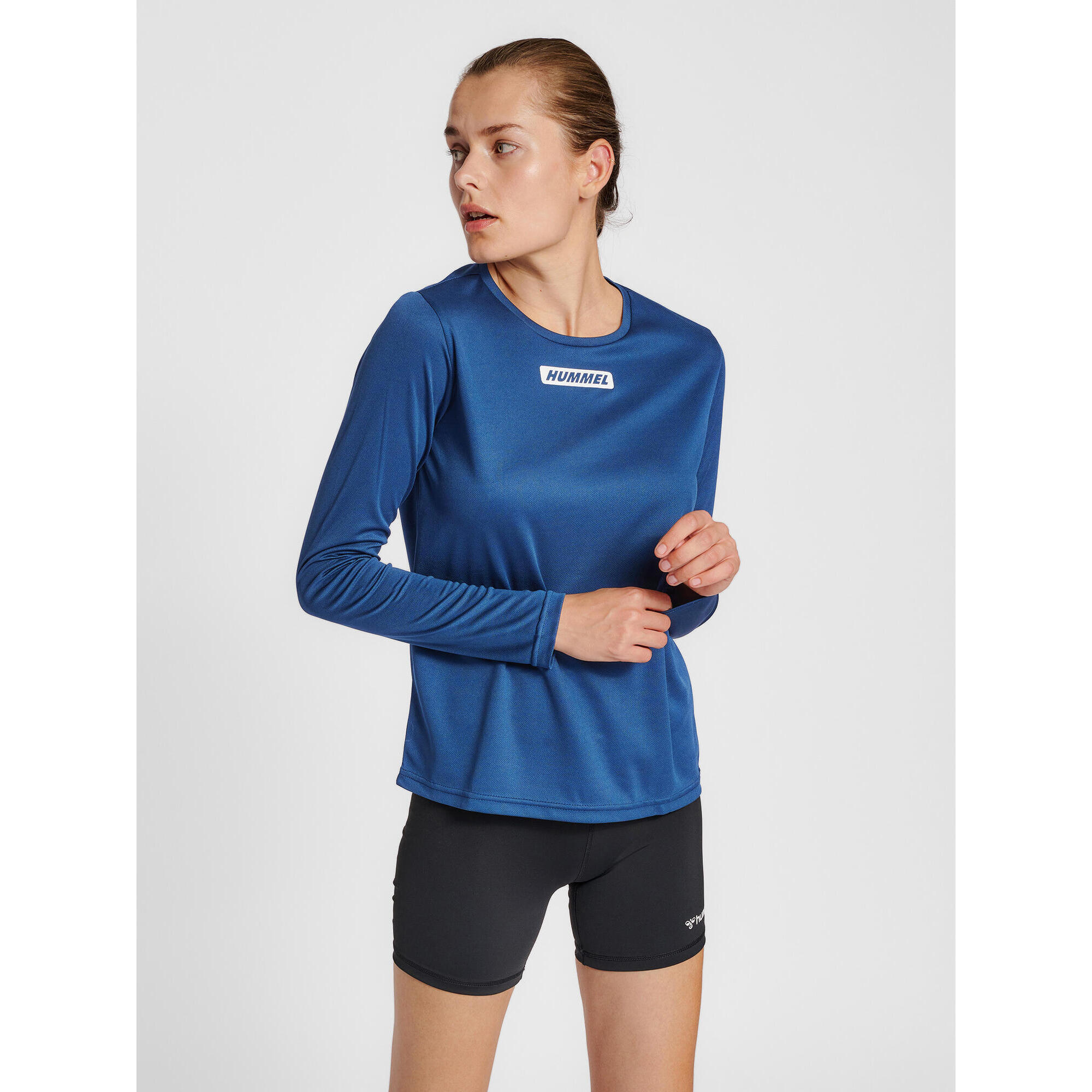 Hummel - Enfiler T-shirt Hmlte Tola Femme Hummel - T-shirt Manches Longues - Bleu - 36 Xs - Decathlon
