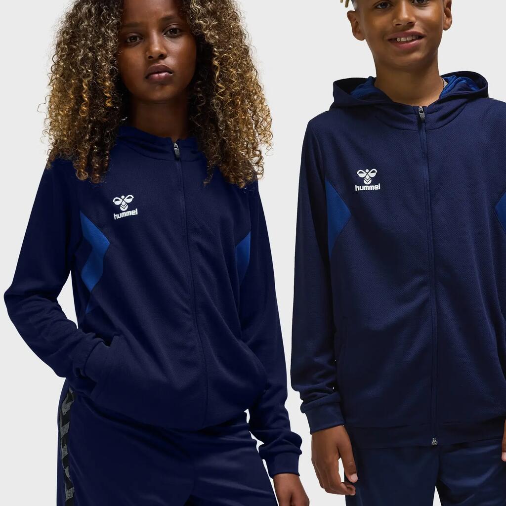 Kid's hooded zipped-up polyester tracksuit jacket Hummel Authentic