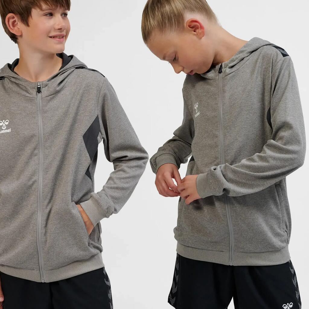 Kid's hooded zipped-up polyester tracksuit jacket Hummel Authentic