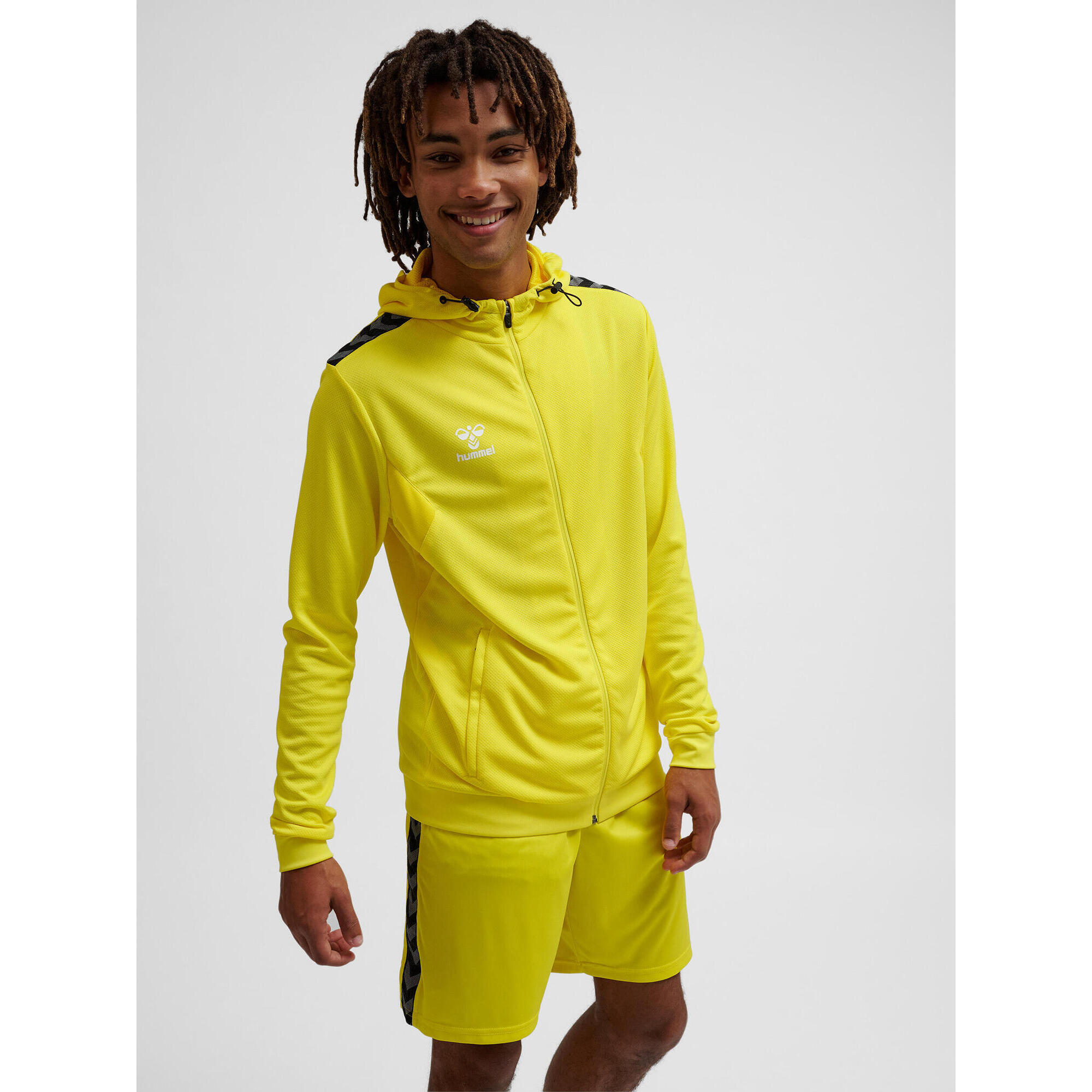 Poliestrowa bluza dresowa z kapturem i zamkiem błyskawicznym Hummel Authentic