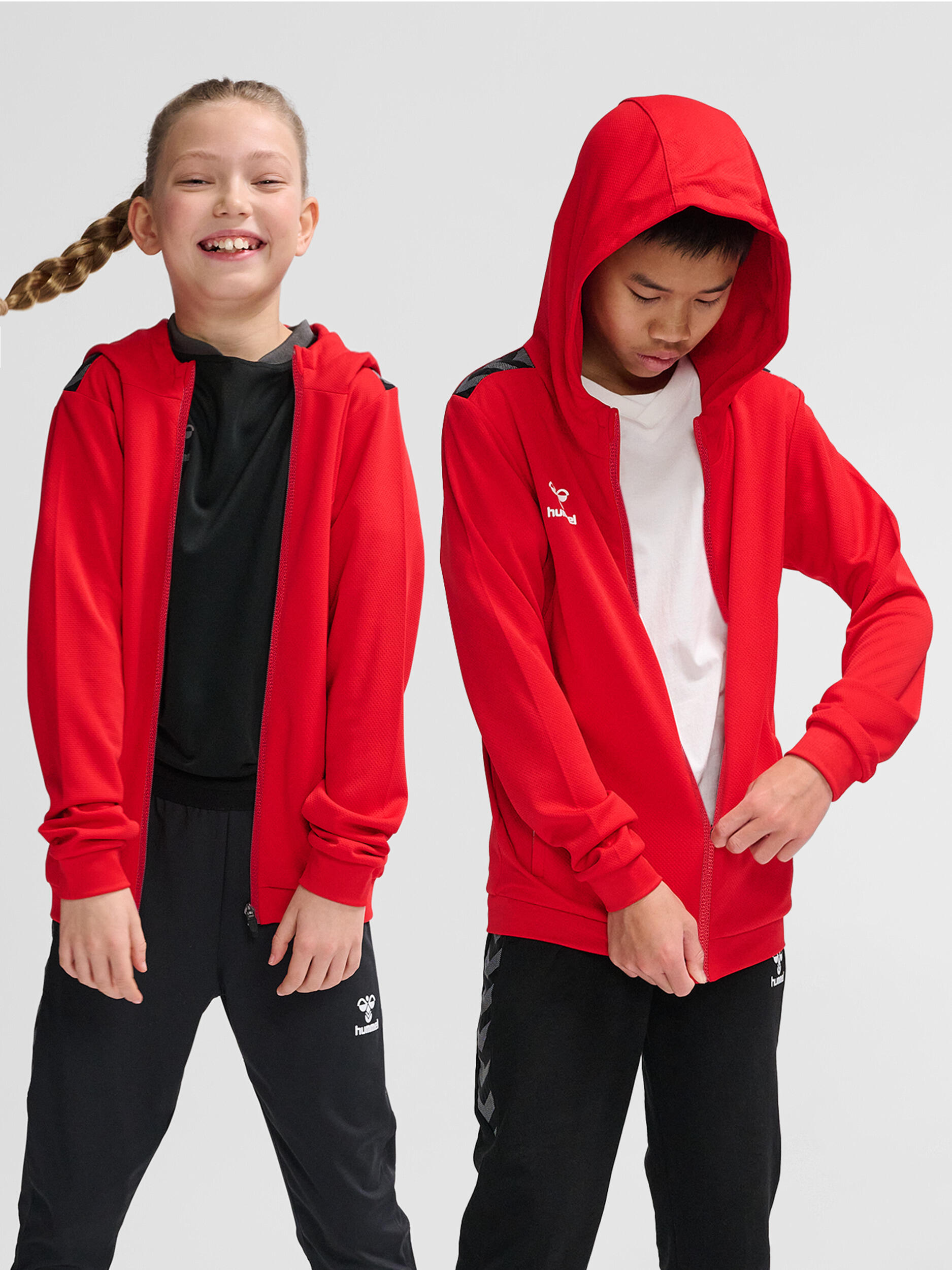 HUMMEL Giacca da tuta da bambino in poliestere con cappuccio e zip Hummel Authentic