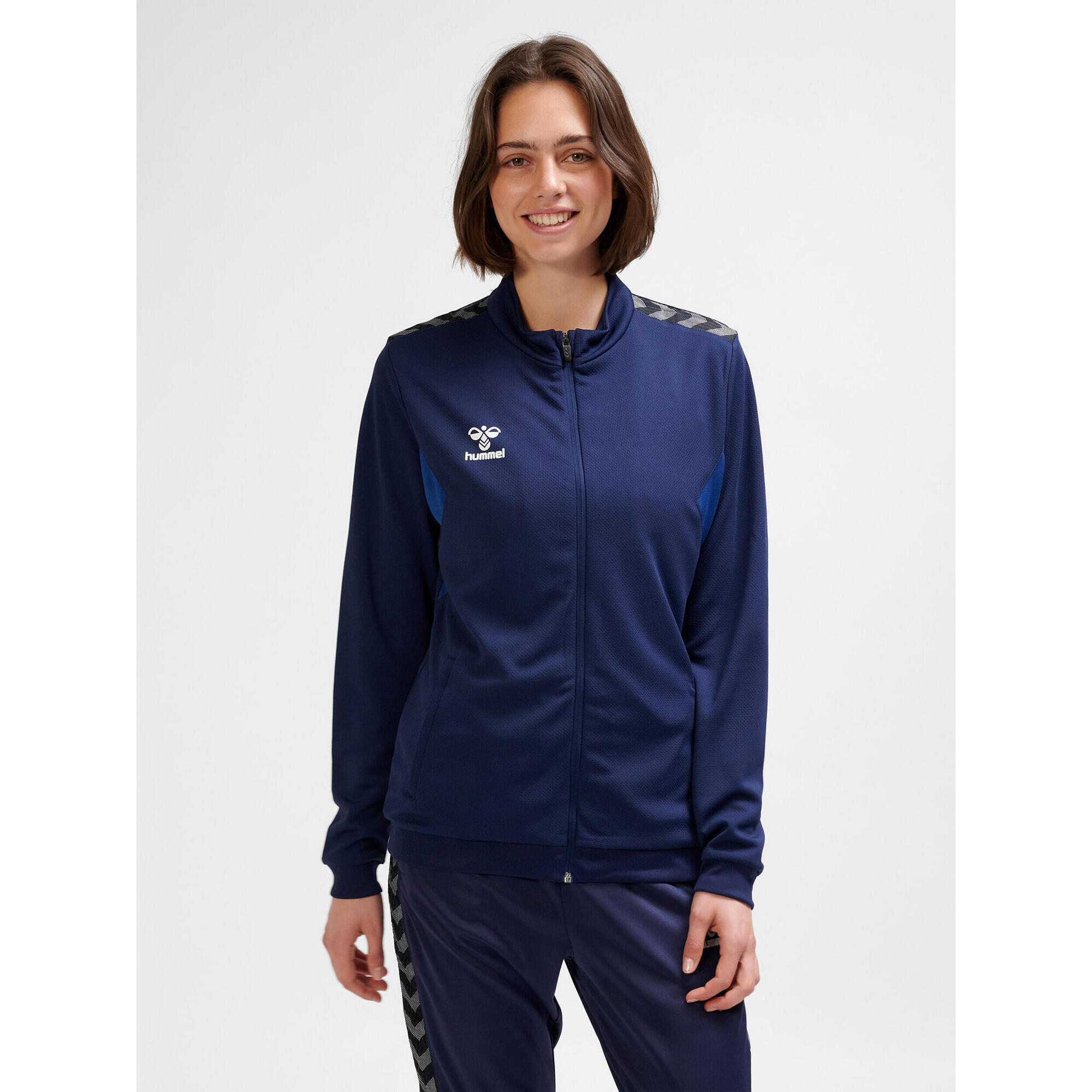 Hummel - Fermeture Éclair Zip Combinaison Hmlauthentic Femme Hummel - Sweat-shirt - Bleu - 36 Xs - Decathlon