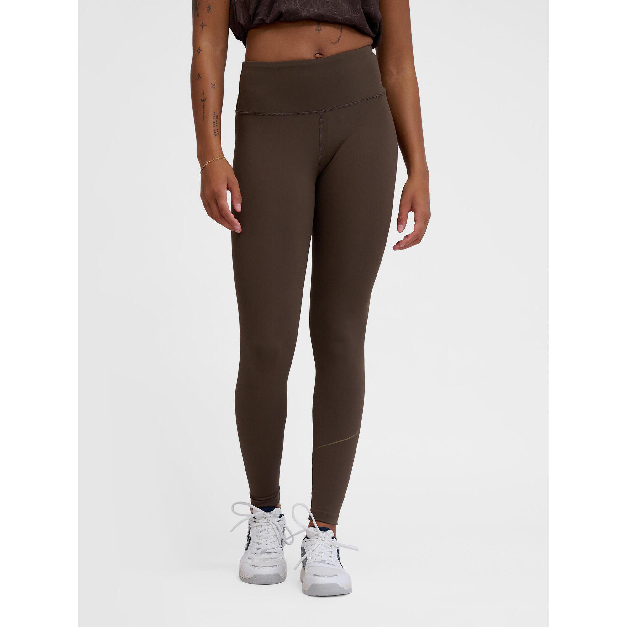 Hummel - Enfiler Collants Hmlcourt Entraînement Femme Hummel - Pantalons - Marron - 40 M - Decathlon