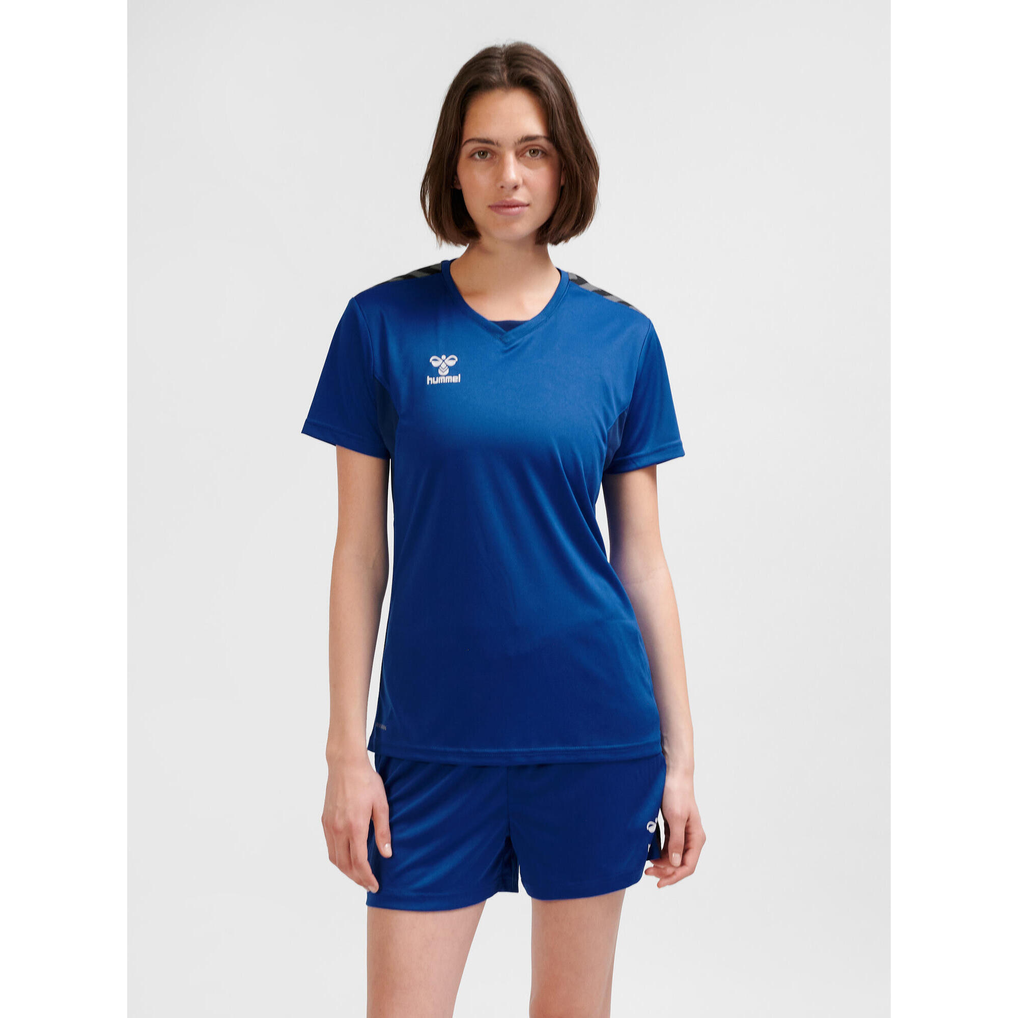 Hummel - Enfiler T-shirt Hmlauthentic Femme Hummel - T-shirt Manches Courtes - Bleu - 36 Xs - Decathlon