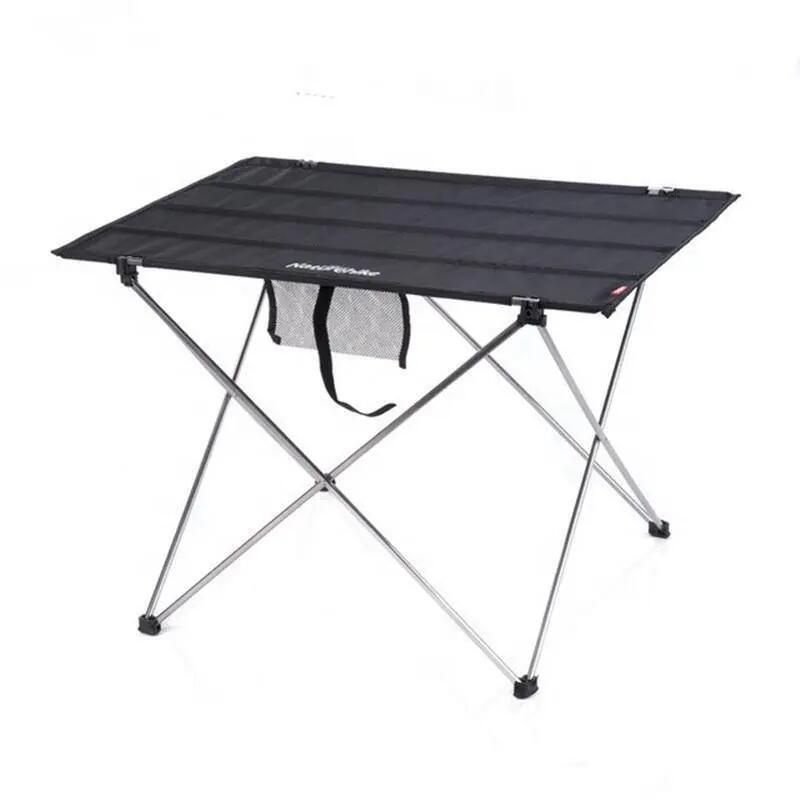 NATUREHIKE Mesa Plegable Portatil NATUREHIKE Ultra Liviana Negra de Tela  y Aluminio
