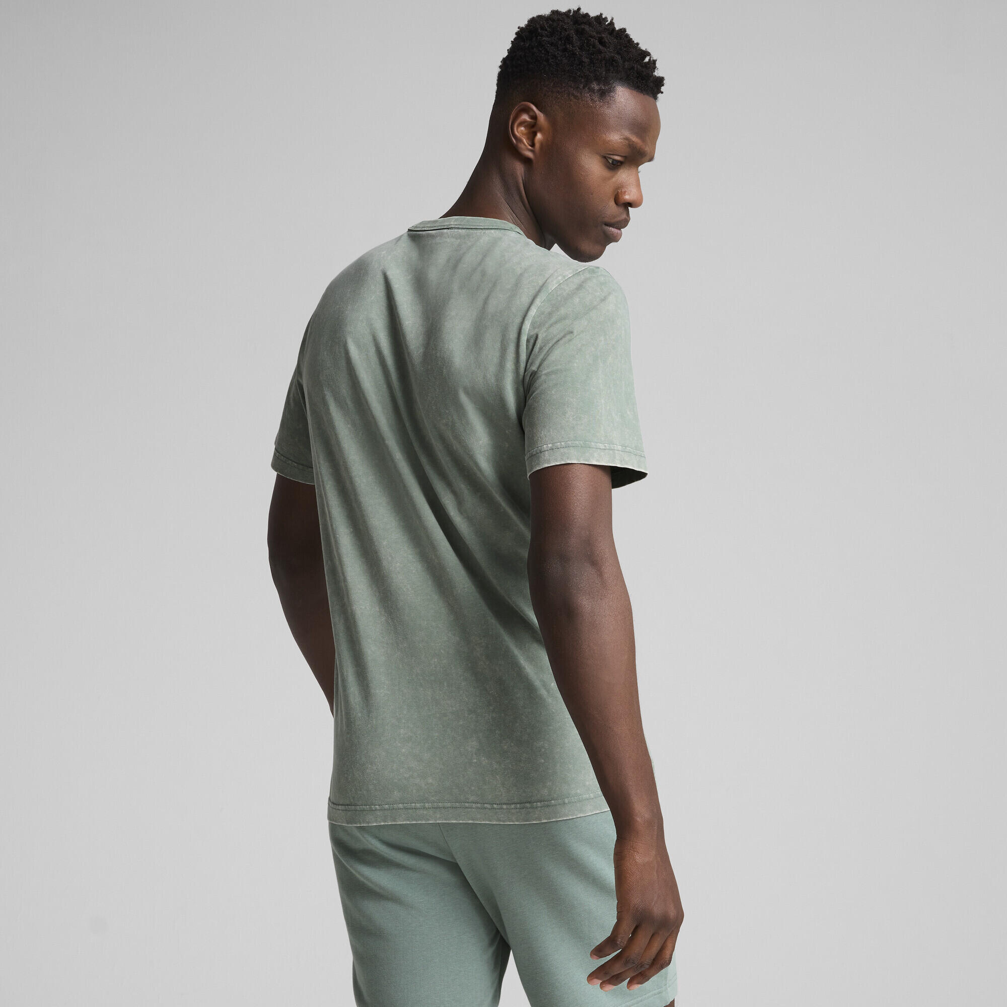 Pánské turistika tričko s krátkým rukávem Washed T-Shirt PUMA Green Moon 3/7