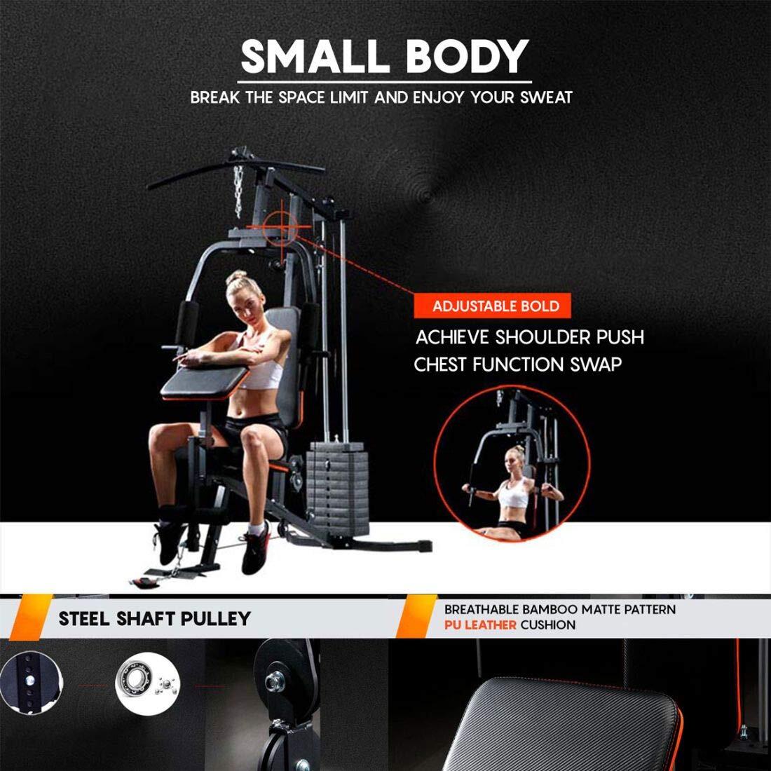 PowerMax Fitness GH-130 Multifunction Home Gym Workout Machine _PIPE_ Weight 61 kgs/135LBS _PIPE_ Adjustable Weight _PIPE_ Arm P