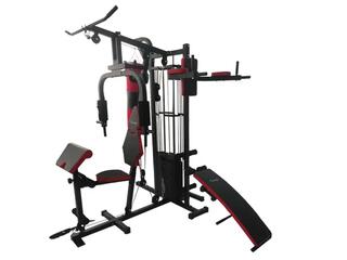 PowerMax Fitness 450P Home Gym, 148lb Weight Stack, Versatile Exercise Machine, Leg Developer, Pulley System, Full Body Workout