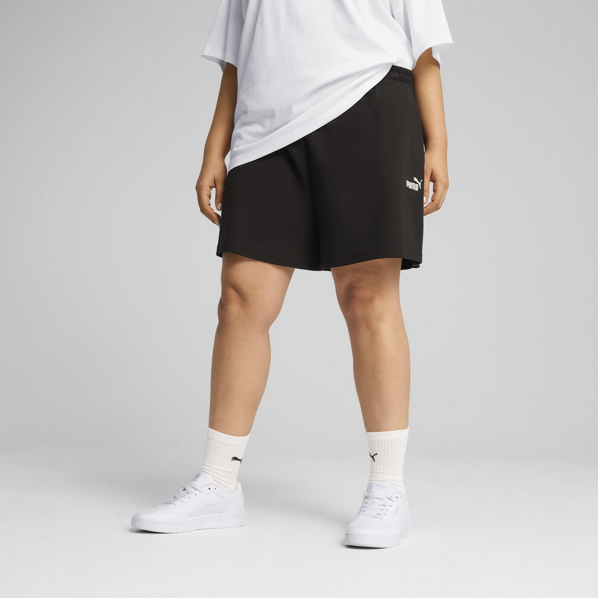 ESS Small No. 1 Logo lichtgewicht short met hoge taille voor dames, 10 cm PUMA 4/7