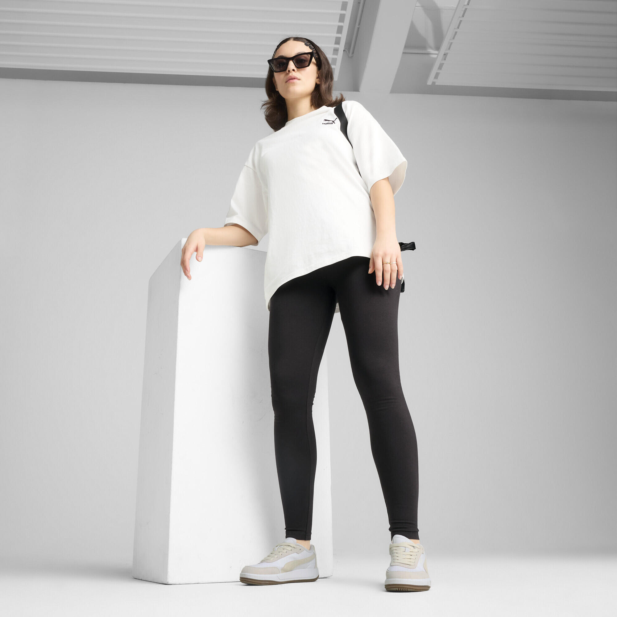 HER Hochgeschnittene Leggings Damen PUMA Black 4/7