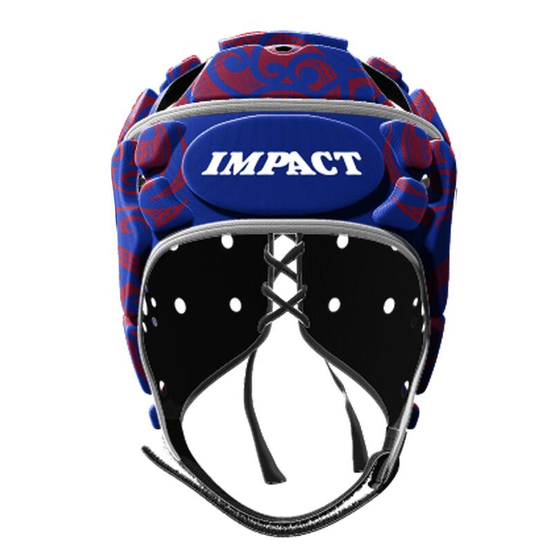 Cască de rugby Impact Albastru Tribal Roșu