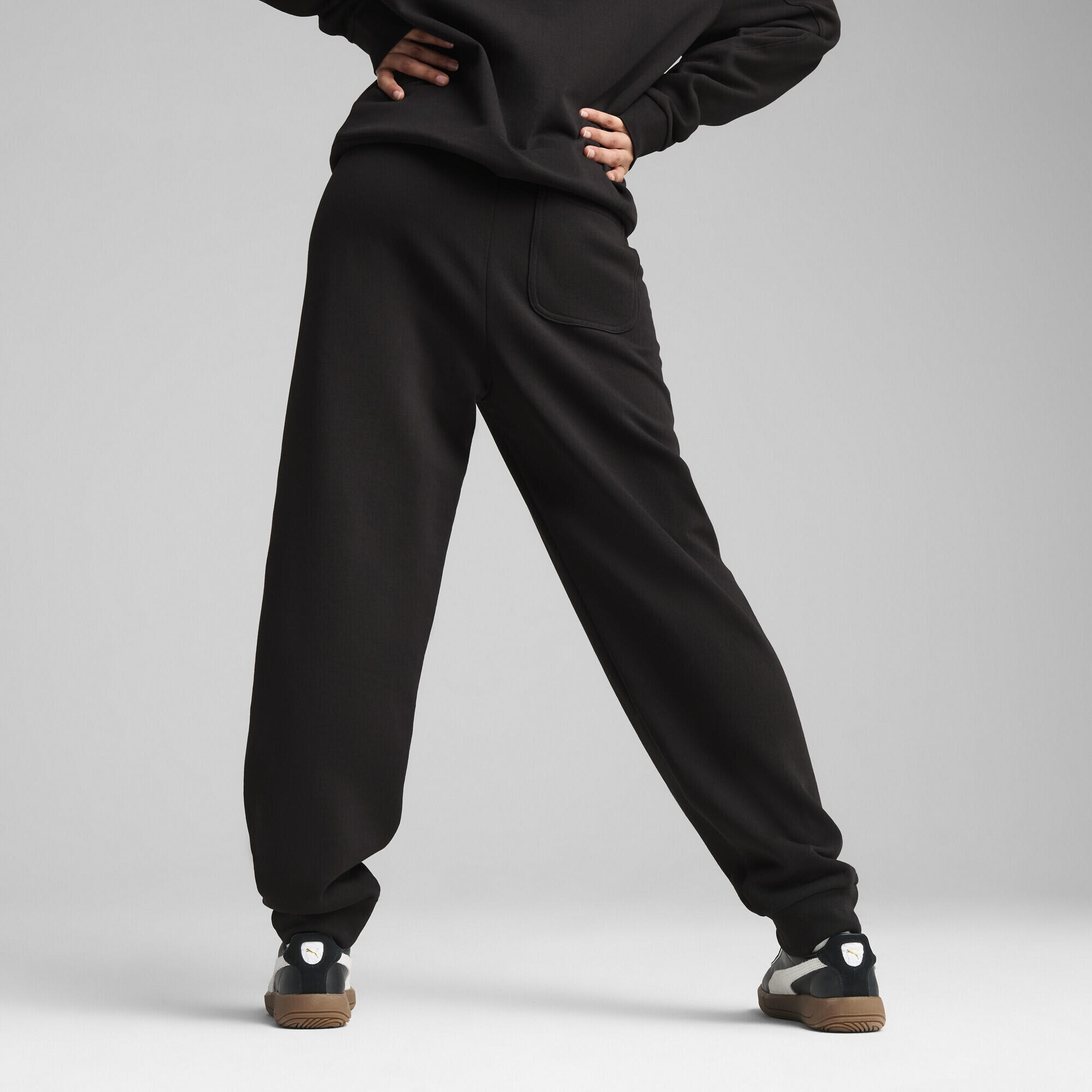Damskie wygodne spodnie dresowe z wysokim stanem HER PUMA Black 5/7